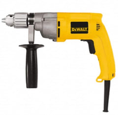 DeWALT - 1/2" Keyed Chuck, 0 to 600 RPM, Pistol Grip Handle Electric Drill - 7.8 Amps, 120 Volts, Reversible, Includes 360° Side Handle & Chuck Key with Holder - A1 Tooling