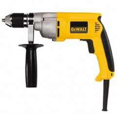 DeWALT - 1/2" Keyless Chuck, 0 to 600 RPM, Pistol Grip Handle Electric Drill - 7.8 Amps, 120 Volts, Reversible, Includes 360° Side Handle - A1 Tooling