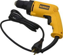 DeWALT - 3/8" Keyless Chuck, 1,200 RPM, Pistol Grip Handle Electric Drill - 6.7 Amps, 120 Volts, Reversible - A1 Tooling