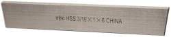 Interstate - 3/16 Inch Wide x 1 Inch High x 6 Inch Long, Parallel Cutoff Blade - M2 Grade, Bright Finish - Exact Industrial Supply