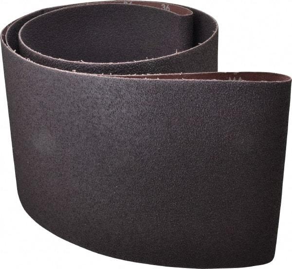 Norton - 8" Wide x 107" OAL, 36 Grit, Aluminum Oxide Abrasive Belt - Aluminum Oxide, Very Coarse, Coated, X Weighted Cloth Backing, Series R228 - A1 Tooling