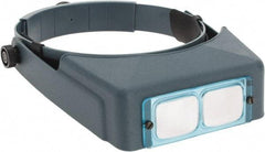 Made in USA - 2.5x Magnification, Optical Glass, Rectangular Magnifier - Headband Mount, 8 Inch Focal Distance - A1 Tooling