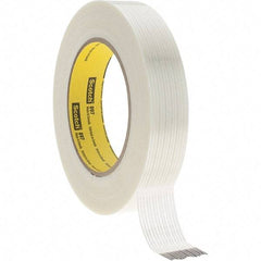 3M - 1" x 60 Yd Clear Rubber Adhesive Packaging Tape - Polypropylene Film Backing, 6 mil Thick, 170 Lb Tensile Strength, Series 897 - A1 Tooling