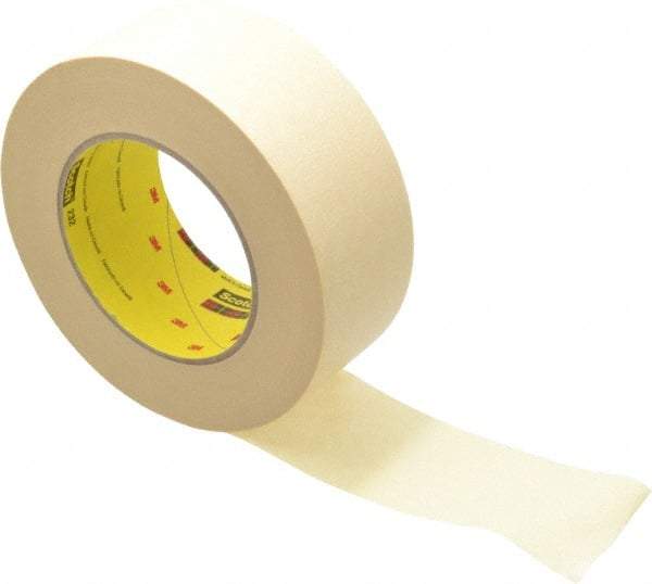 3M - 2" Wide x 60 Yd Long Tan Paper Masking Tape - Series 232, 6.3 mil Thick, 27 In/Lb Tensile Strength - A1 Tooling