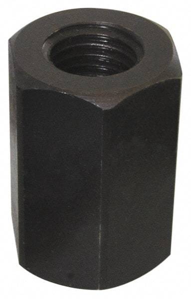 Value Collection - 3/4-10 UNC, 1-7/8" OAL Steel Standard Coupling Nut - Black Oxide Coated, 1-1/4" Width Across Flats - A1 Tooling