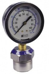 Value Collection - 2,000 Max psi, 2-1/2 Inch Dial Diameter, Stainless Steel Pressure Gauge Guard and Isolator - 2.5% Accuracy, 18-8 Material Grade - A1 Tooling