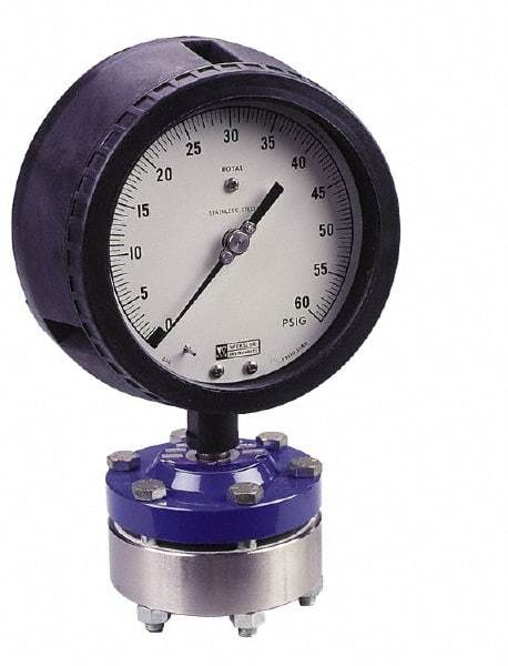 Value Collection - 600 Max psi, 4-1/2 Inch Dial Diameter, Polypropylene Pressure Gauge Guard and Isolator - 0.5% Accuracy - A1 Tooling