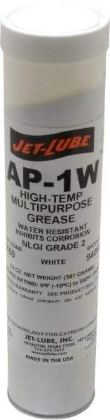 Jet-Lube - 14 oz Cartridge High Temperature Grease - White, High Temperature, 550°F Max Temp, NLGIG 2, - A1 Tooling