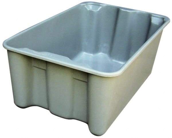 MFG Tray - 300 Lb Load Capacity Gray Fiberglass Tote Container - Stacking, Nesting, 20-1/2" Long x 12.9" Wide x 8" High - A1 Tooling