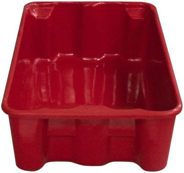 MFG Tray - 300 Lb Load Capacity Red Fiberglass Tote Container - Stacking, Nesting, 24.3" Long x 14.8" Wide x 8" High - A1 Tooling