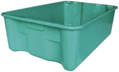 MFG Tray - 300 Lb Load Capacity Green Fiberglass Tote Container - Stacking, Nesting, 19.3" Long x 12-1/2" Wide x 6" High - A1 Tooling