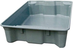 MFG Tray - 500 Lb Load Capacity Gray Fiberglass Tote Container - Stacking, Nesting, 25.3" Long x 18" Wide x 10" High - A1 Tooling