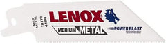 Lenox - 4" Long x 3/4" Thick, Bi-Metal Reciprocating Saw Blade - Tapered Profile, 18 TPI, Toothed Edge, Universal Shank - A1 Tooling