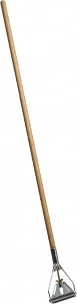 PRO-SOURCE - 54" Wood Quick Connect Mop Handle - Metal Connector, Use with Wet Mops - A1 Tooling