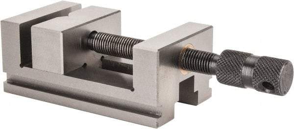 Value Collection - 2-3/8" Jaw Width, 2-3/16" Jaw Opening Capacity, 1" Jaw Height, Toolmaker's Vise - Flat Jaw, 4-3/8" OAL - A1 Tooling