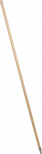 PRO-SOURCE - 60 x 15/16" Wood Handle for Push Brooms - Threaded Connection, Tan - A1 Tooling