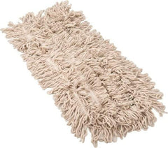 PRO-SOURCE - 24" Long x 5" Wide Yarn Blend Dust Mop Head - Snap-On, White, Looped Head, Launderable - A1 Tooling