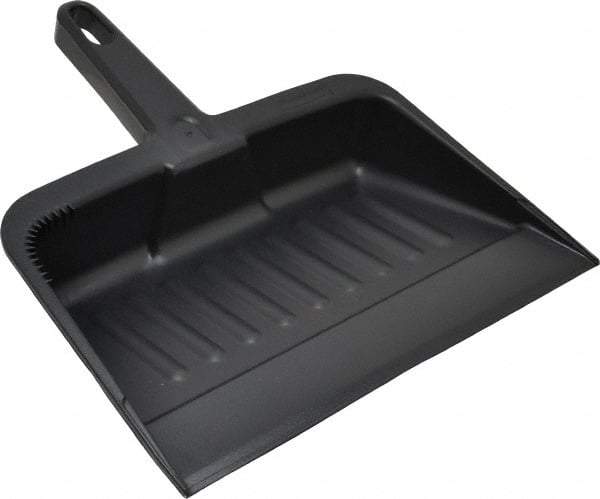 Rubbermaid - 12-1/4" Wide x 2-5/8" High, Handheld Dustpan - Plastic Body, 5" Plastic Handle, Black - A1 Tooling