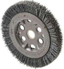 Anderson - 4-1/4" OD, 5/8" Arbor Hole, Crimped Nylon Wheel Brush - 7/16" Face Width - A1 Tooling