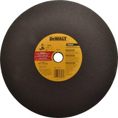 DeWALT - 14" Aluminum Oxide Cutoff Wheel - 7/64" Thick, 1" Arbor, 5,000 Max RPM, Use with Stationary Tools - A1 Tooling