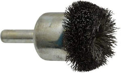 Anderson - 1-1/4" Brush Diam, Crimped, Flared End Brush - 1/4" Diam Shank, 20,000 Max RPM - A1 Tooling