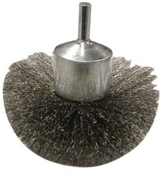 Anderson - 3" Brush Diam, Crimped, Flared End Brush - 1/4" Diam Shank, 16,000 Max RPM - A1 Tooling