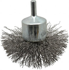 Anderson - 3" Brush Diam, Crimped, Flared End Brush - 1/4" Diam Shank, 16,000 Max RPM - A1 Tooling