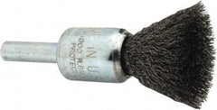 Anderson - 1/2" Brush Diam, Crimped, End Brush - 1/4" Diam Shank, 25,000 Max RPM - A1 Tooling