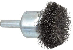 Anderson - 1-1/2" Brush Diam, Crimped, Flared End Brush - 1/4" Diam Shank, 20,000 Max RPM - A1 Tooling