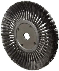 Anderson - 12" OD, 1-1/4" Arbor Hole, Knotted Steel Wheel Brush - 3/4" Face Width, 3-1/8" Trim Length, 0.014" Filament Diam, 3,600 RPM - A1 Tooling