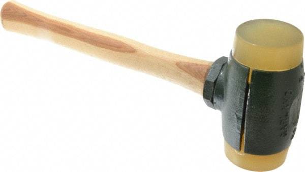 Garland - 6-1/2 Lb Head 2-3/4" Face Urethane Split Head Hammer with Faces - Wood Handle - A1 Tooling