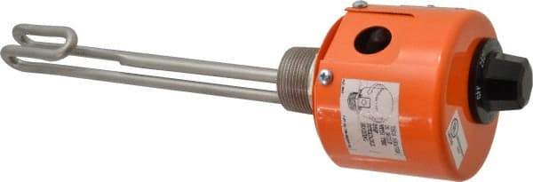 Value Collection - 1 Element, 9.06" Immersion Length, Standard Housing, Stainless Steel Pipe Plug Immersion Heater - 1 Phase, 240 Volt, 1,500 Watt, 68 Watts/Sq In, Stainless Steel Plug - A1 Tooling