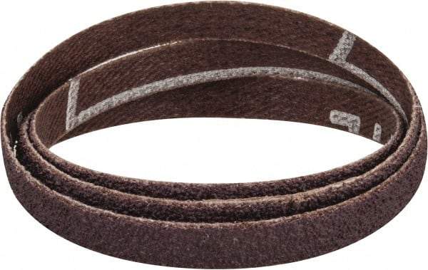 Norton - 1/4" Wide x 18" OAL, 60 Grit, Aluminum Oxide Abrasive Belt - Aluminum Oxide, Medium, Coated, Series R283 - A1 Tooling