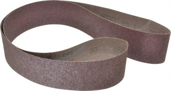 3M - 3" Wide x 72" OAL, 36 Grit, Aluminum Oxide Abrasive Belt - Aluminum Oxide, Very Coarse, Coated, X Weighted Cloth Backing, Series 341D - A1 Tooling