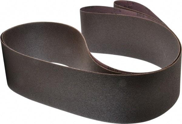 3M - 4" Wide x 132" OAL, 80 Grit, Aluminum Oxide Abrasive Belt - Aluminum Oxide, Medium, Coated, X Weighted Cloth Backing, Series 240D - A1 Tooling