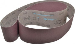 3M - 4" Wide x 80" OAL, 60 Grit, Aluminum Oxide Abrasive Belt - Aluminum Oxide, Medium, Coated, X Weighted Cloth Backing, Series 341D - A1 Tooling