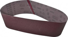 3M - 6" Wide x 48" OAL, 100 Grit, Aluminum Oxide Abrasive Belt - Aluminum Oxide, Fine, Coated, X Weighted Cloth Backing, Series 340D - A1 Tooling