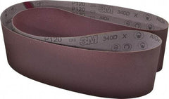 3M - 6" Wide x 89" OAL, 120 Grit, Aluminum Oxide Abrasive Belt - Aluminum Oxide, Fine, Coated, X Weighted Cloth Backing, Series 240D - A1 Tooling