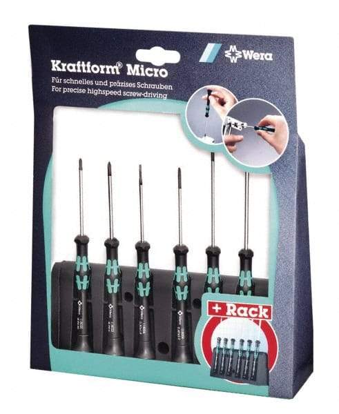 Wera - 6 Piece, 0.9 to 3mm Micro Hex Driver Set - Comes in Display Box - A1 Tooling