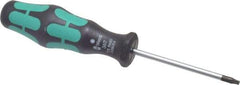 Wera - T8 Torx Driver - 2-3/8" Blade Length, 5-1/2" OAL, Ergonomic Handle - A1 Tooling