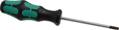 Wera - T25 Torx Driver - 4" Blade Length, 8-3/16" OAL, Ergonomic Handle - A1 Tooling