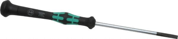 Wera - Electronic/Electrostatic Slotted Screwdriver - 80mm Blade Length, Round Shank, Ergonomic Handle - A1 Tooling