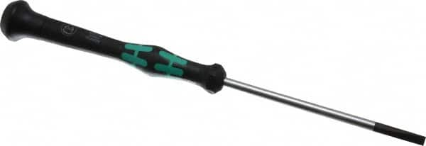 Wera - Electronic/Electrostatic Slotted Screwdriver - 80mm Blade Length, Round Shank, Ergonomic Handle - A1 Tooling