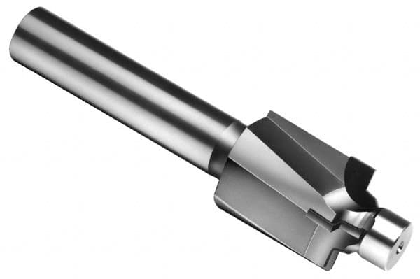 Made in USA - 5/16-24" Port, 0.692" Spotface Diam, 1/8" Tube Outside Diam, Plain Pilot, Straight Shank, Carbide Tipped Porting Tool - A1 Tooling