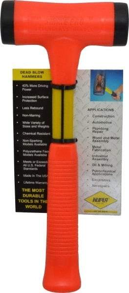 NUPLA - 24 oz Head 1-3/4" Face Diam Fiberglass Slim Head Dead Blow Hammer - 12" OAL, Fiberglass Handle - A1 Tooling