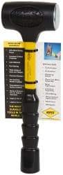 NUPLA - 32 oz Head 2" Face Diam Slim Head Dead Blow Hammer with Steel Face - 12" OAL, Fiberglass Handle - A1 Tooling