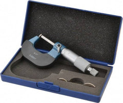 Value Collection - 1 Inch Measurement Range, 0.0001 Inch Graduation, Barrel Anvil, Ratchet Stop Thimble, Mechanical Tube Micrometer - Accurate Up to 0.0001 Inch, Accurate Up to 0.0001 Inch, Enamel Finish, Carbide - A1 Tooling