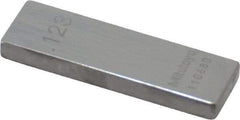 Mitutoyo - 0.123" Rectangular Steel Gage Block - Accuracy Grade 0, Includes Certificate of Inspection - A1 Tooling