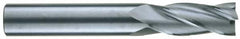 RobbJack - 5/8", 7/8" LOC, 5/8" Shank Diam, 3-1/2" OAL, 4 Flute, Solid Carbide Square End Mill - Single End, Uncoated, Spiral Flute, 30° Helix, Centercutting, Right Hand Cut, Right Hand Flute, Series TS-401 - A1 Tooling