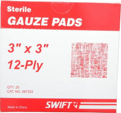 North - 3" Long x 3" Wide, General Purpose Pad - White, Sterile, Gauze Bandage - A1 Tooling